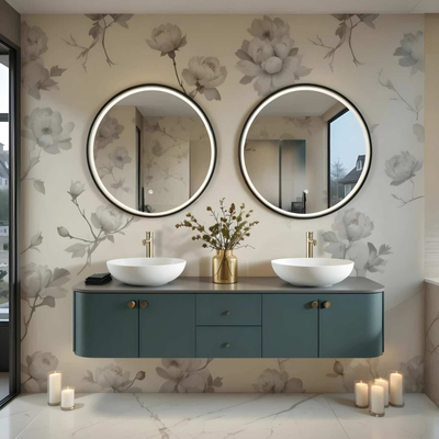 Lustro LED TONDO L0070GM ze zmienną barwą 70 cm, rama gunmetal