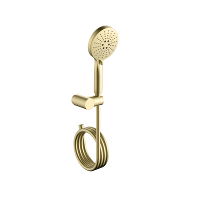 Hand shower LORA CMZ085BGL with holder and PVC hose, brushed gold