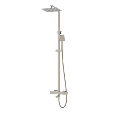 Shower Column ANGO CMN02TBSLW Rain Shower Head 25cm Thermostat Swivel Spout Brushed Stainless Steel
