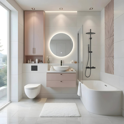Corsan INTERO freistehende Eckbadewanne 150 x 74 mit breitem Rand Linksmontage Klick-Klack-Stöpsel Graphit / GunMetal