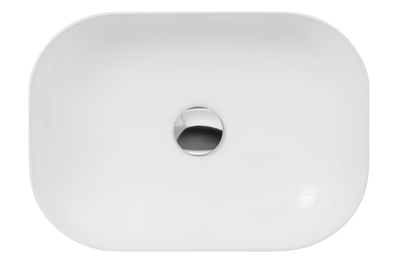 Umywalka nablatowa MONO UC5603CH prostokątna 460x320x140 mm z korkiem chrom