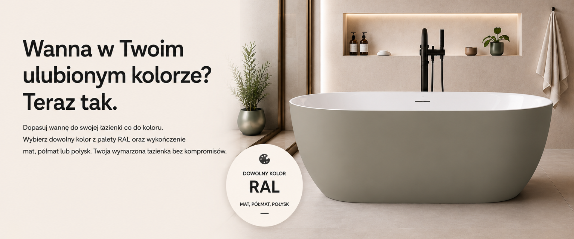 wanna pomalowana na szałowiowy kolor