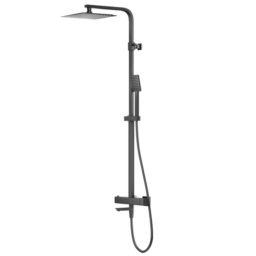 Corsan Termostatická sprchová súprava Stĺpik ANGO Rainshower 25 cm Otočná výpusť čierna